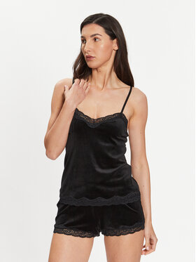 Hunkemöller Hunkemöller Сорочка-піжама Scallop 185927 Чорний Basic Fit