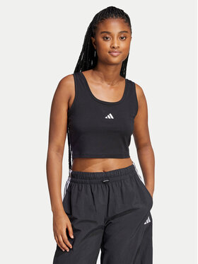 adidas adidas Топ Essentials Small Logo JE1321 Чорний Slim Fit