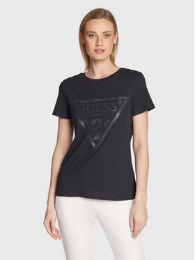 Guess Guess Футболка Adele V2YI07 K8HM0 Чорний Regular Fit