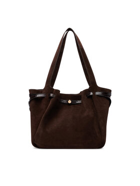 Tory Burch Ročna torba Tory Burch Romy Suede Tote 186348 Rjava