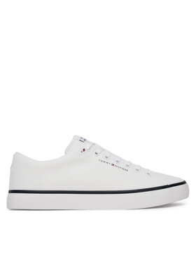 Tommy Hilfiger Sneakers aus Stoff Tommy Hilfiger Hi Vulc Core Low Ii Mesh FM0FM05513 Weiß