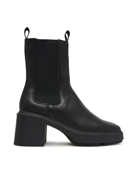 Calvin Klein Bokacsizma Calvin Klein Block Heel Chelsea Boot Lth HW0HW03694 Fekete