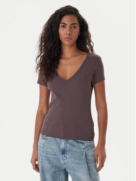Tommy Jeans Tommy Jeans Camiseta Essential DW0DW17385 Marrón Slim Fit