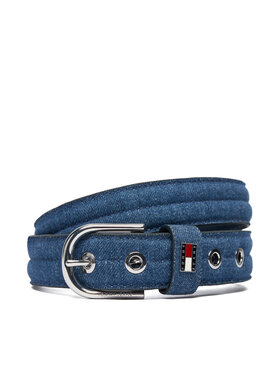 Tommy Jeans Dámsky opasok Tommy Jeans Denim Cool 3.5 AW0AW18046 Modrá