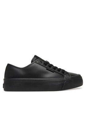 Calvin Klein Sneakers Calvin Klein Vulc Flatf Lace Up Lth YW0YW01932 Schwarz