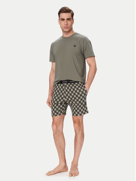 HUGO HUGO Pijama Aaron 50556777 Verde oscuro Regular Fit