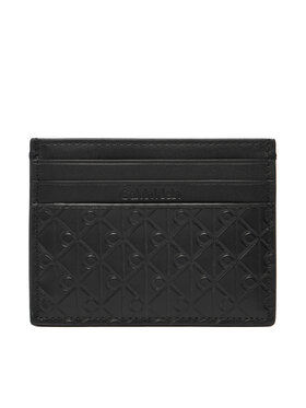 Calvin Klein Custodie per carte di credito Calvin Klein Embossed Emblem Card Case LV04D1128G Nero
