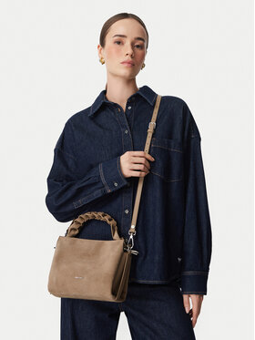 Coccinelle Дамска чанта Coccinelle P6P Boheme Suede Bimaterial E1 P6P 58 01 01 Тъмнобежов