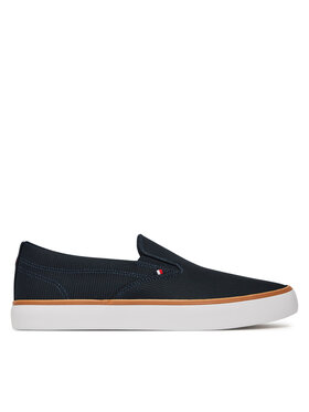 Tommy Hilfiger Sneakers aus Stoff Tommy Hilfiger Th Hi Vulc Core Low Ii Slipon FM0FM05514 Dunkelblau