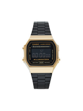 Casio Pulkstenis Casio Vintage A168WEGB-1BEF Melns