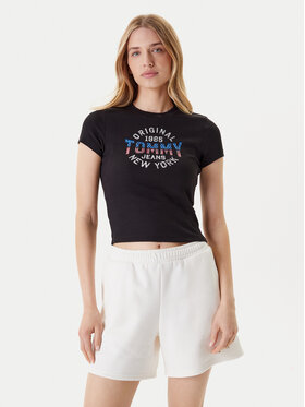 Tommy Jeans Tommy Jeans T-shirt DW0DW21421 Crna Slim Fit