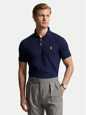Polo Ralph Lauren Polo Ralph Lauren Polo marškinėliai 710941439003 Tamsiai mėlyna Custom Slim Fit