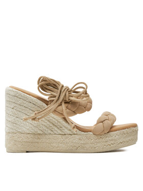 Manebi Еспадрильї Manebi Hamptons Two Braided Bands Wedge Espadrilles M 1.1 WE Бежевий