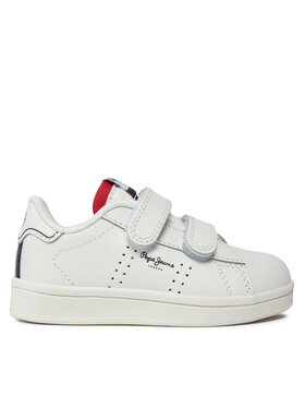 Pepe Jeans Sneakersy Pepe Jeans Player Basic Bk PBS00002 Biela
