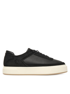 Calvin Klein Snīkeri Calvin Klein Basket Cupsole Laceup Lth-Nu YM0YM01354 Melns