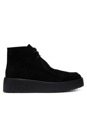 Calvin Klein Trzewiki Calvin Klein Flatf Lace Up Apr Cut Boot HW0HW03273 Czarny