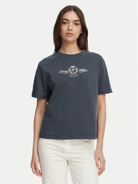 Tommy Hilfiger Tommy Hilfiger Camiseta Crest WW0WW48713 Azul marino Relaxed Fit