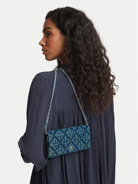 Tommy Hilfiger Τσάντα Tommy Hilfiger Th Feminine Wallet Chain Denim AW0AW18903 Μπλε