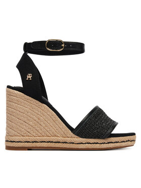 Tommy Hilfiger Espadrile Tommy Hilfiger High Wedge Espad FW0FW09471 Negru