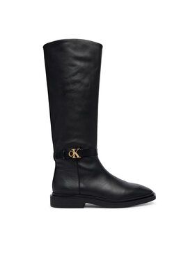 Calvin Klein Cizme Calvin Klein Square High Boot Lth Mg Hdw HW0HW03187 Negru