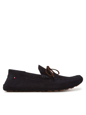 Tommy Hilfiger Mokassins Tommy Hilfiger Hilfiger Folded Suede Driver FM0FM05385 Dunkelblau