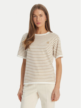 Luisa Spagnoli Luisa Spagnoli Camiseta Cattolica 100402 Beis Regular Fit