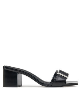 Calvin Klein Šľapky Calvin Klein Heel Mule 50 W/Buckle - Lth HW0HW02478 Čierna