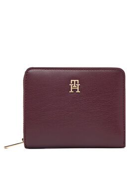 Tommy Hilfiger Портфейл Tommy Hilfiger Th Icon Med Za Flap AW0AW17742 Бордо