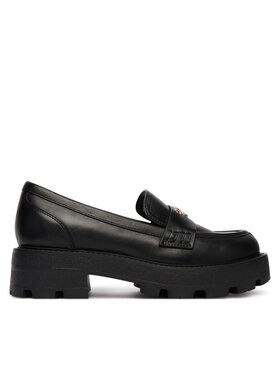 Guess Loaferek Guess FLFYAM LEA14 Fekete