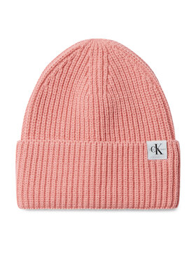 Calvin Klein Jeans Čiapka Calvin Klein Jeans Monogram Rib Beanie IU0IU00440 Ružová