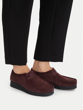 Clarks Туфлі Clarks WallabeeEVOSh 26184611 Бордовий