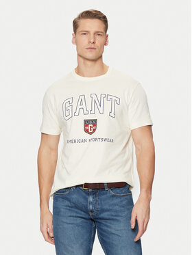 Gant Gant T-shirt 2003290 Écru Regular Fit