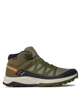 Salomon Trekingová obuv Salomon Outrise Mid GORE-TEX L47143600 Kaki