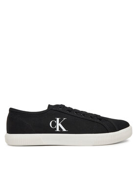 Calvin Klein Jeans Πάνινα παπούτσια Calvin Klein Jeans Ess Vulc Low Cv Mg Wn YW0YW01762 Μαύρο