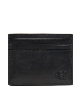 Calvin Klein Estuche para tarjetas de crédito Calvin Klein Bold Ck Suede Cardholder LV04D1363G Negro