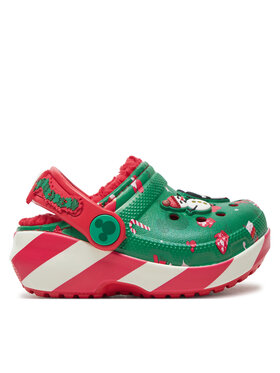 Crocs Шльопанці Crocs Classic Mickey Xmass Lined Clog T 210815 Зелений
