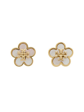 Tory Burch Сережки Tory Burch Kira Flower 157351 Золотий