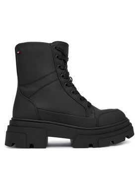 Tommy Hilfiger Botines planos Tommy Hilfiger Tommytech Water Repellent Laceup FW0FW09161 Negro