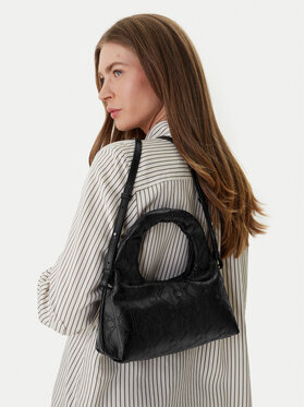 Calvin Klein Handtasche Calvin Klein Emblem Aop Puffer Bag With Strap LV04F3200G Schwarz