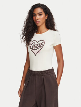 Guess Guess Футболка V6YI09 K4276 Кремовий Slim Fit