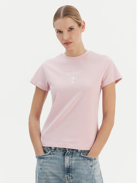 Guess Guess Футболка V4YI21 KCDH1 Рожевий Regular Fit