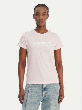 Guess Jeans Guess Jeans Camiseta W6GIC5 K8HM0 Rosa Regular Fit