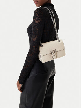 PINKO Torbica PINKO Love One Light Mini Al 25-26 PLTT 106173 A2JC Écru