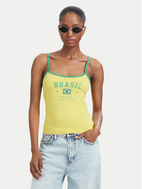 Guess Jeans Guess Jeans Топ W6YP20 K4202 Жовтий Slim Fit