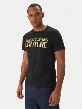 Versace Jeans Couture Versace Jeans Couture Camiseta 80GAHT00 CJ00T Negro Regular Fit