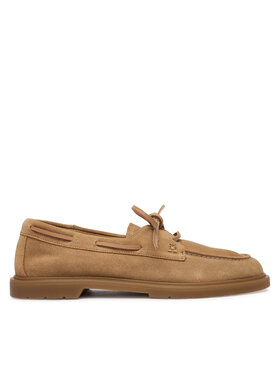 Tommy Hilfiger Mocasini Tommy Hilfiger Light Suede Boat Shoe FW0FW09337 Maro