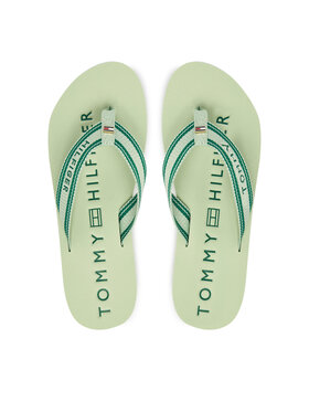 Tommy Hilfiger Джапанки Tommy Hilfiger Th Webbing Summer Sandal FW0FW09193 Зелен