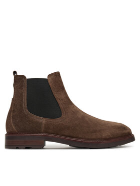 Pepe Jeans Členková obuv s elastickým prvkom Pepe Jeans Leeds Road M PMS500001 Hnedá