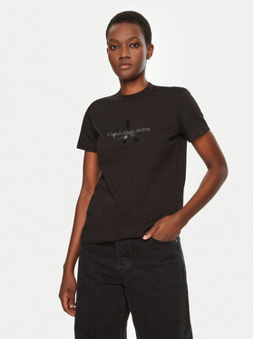 Calvin Klein Jeans Calvin Klein Jeans Póló J20J224983 Fekete Regular Fit
