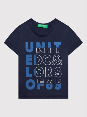 United Colors Of Benetton United Colors Of Benetton T-shirt 3I1XG100G Blu scuro Regular Fit